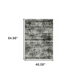 HomeRoots 2' Abstract Multi-Color Power Loom Runner Rug - Stain Resistant, Stylish, Durable for High-Traffic Areas 4' X 6' 508899