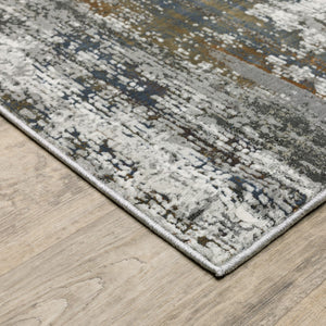 HomeRoots 2' Abstract Multi-Color Power Loom Runner Rug - Stain Resistant, Stylish, Durable for High-Traffic Areas 5' X 8' 508900