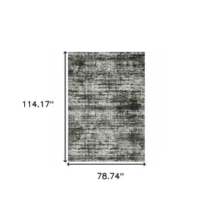 HomeRoots 2' Abstract Multi-Color Power Loom Runner Rug - Stain Resistant, Stylish, Durable for High-Traffic Areas 7' X 10' 508901