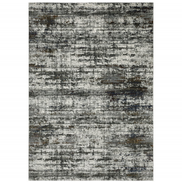 HomeRoots 2' Abstract Multi-Color Power Loom Runner Rug - Stain Resistant, Stylish, Durable for High-Traffic Areas 8' X 11' 508902