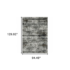 HomeRoots 2' Abstract Multi-Color Power Loom Runner Rug - Stain Resistant, Stylish, Durable for High-Traffic Areas 8' X 11' 508902