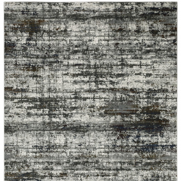 HomeRoots 2' Abstract Multi-Color Power Loom Runner Rug - Stain Resistant, Stylish, Durable for High-Traffic Areas 8' X 11' 508902