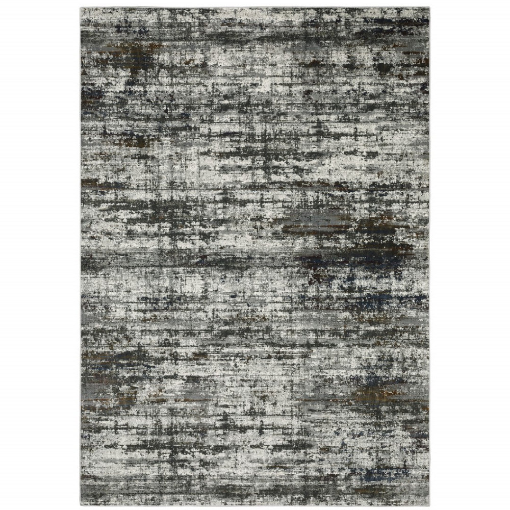 HomeRoots 2' Abstract Multi-Color Power Loom Runner Rug - Stain Resistant, Stylish, Durable for High-Traffic Areas 10' X 13' 508903