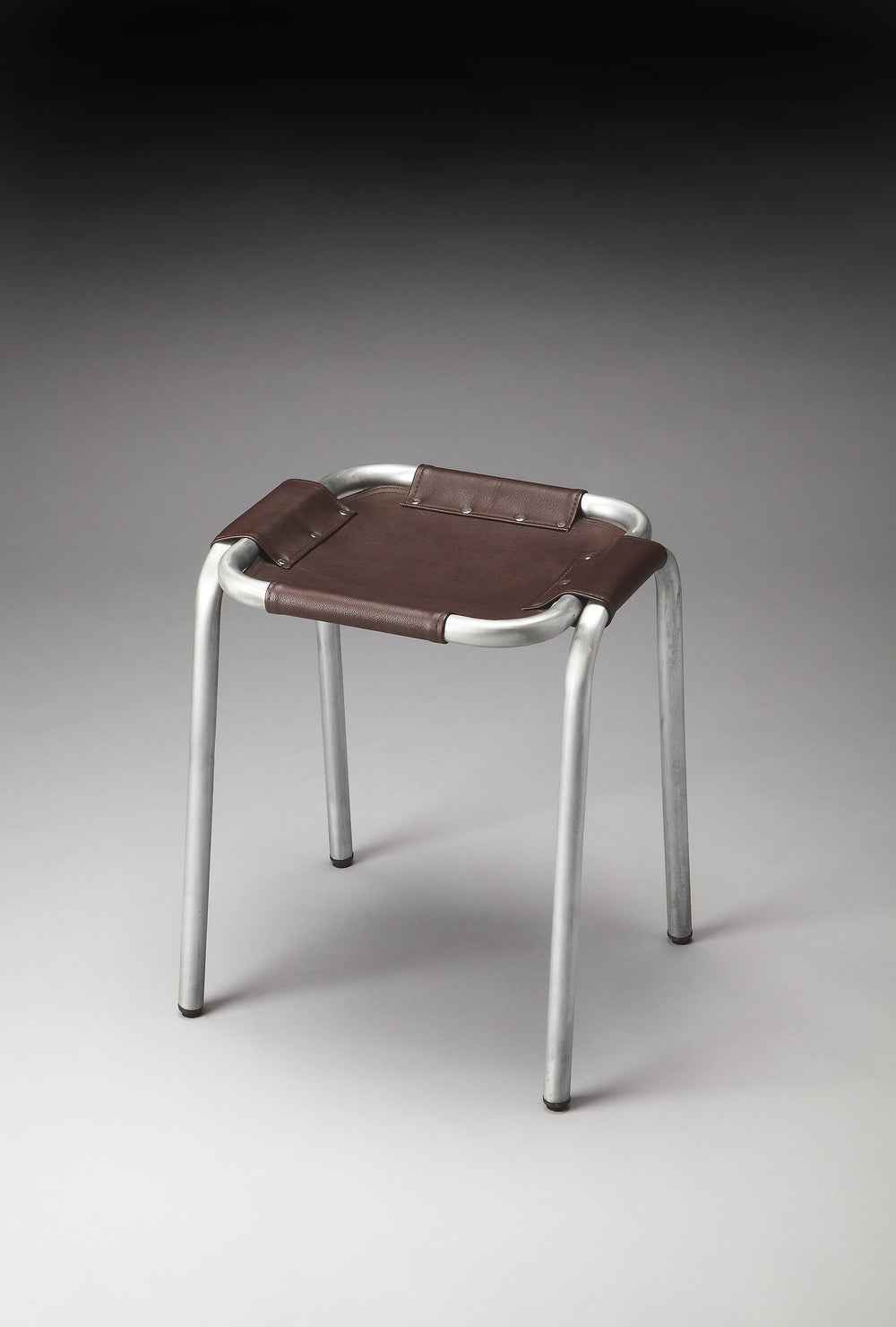 Butler Specialty Putnam Stylish Industrial Chic Stool - Handcrafted Canvas Design With Unique Zinc Finish For Your Space Multi,Color Canvas 5089330-butler