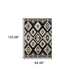HomeRoots 5' Southwestern-Inspired Area Rug - Stylish Stain-Resistant Design for High-Traffic Living Spaces 8' X 10' 508959