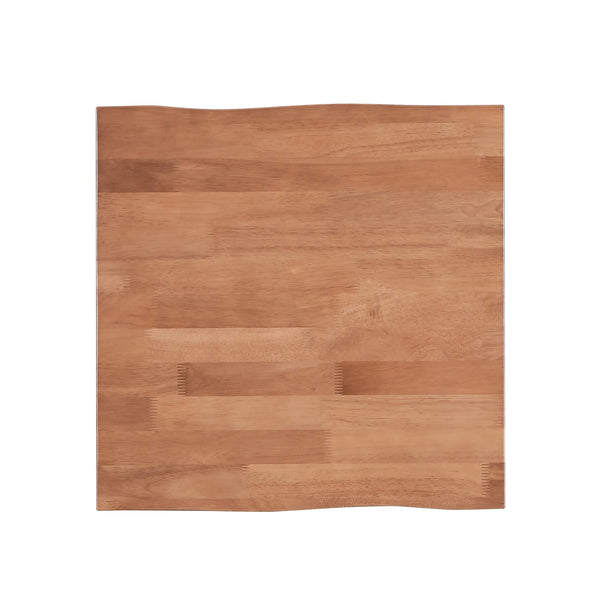 English Elm Casual Natural Finish End Table 22" Square Mid-Century Accent Table Space-Saving Stylish Design B2741P333933