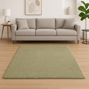 HomeRoots 10' Olive Green Shag Tufted Handmade Area Rug - Plush, Stain-Resistant Comfort for Any Room 8' X 11' 508989