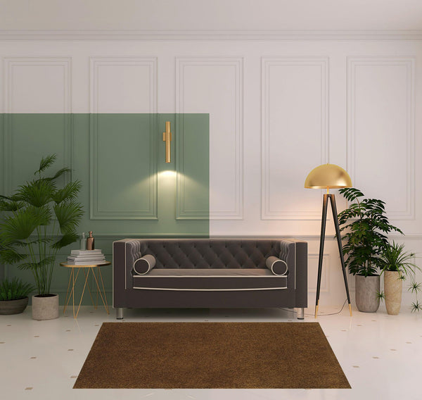 Homeroots 5' X 7' Brown Shag Tufted Handmade Stain Resistant Area Rug Brown Polyester 508992