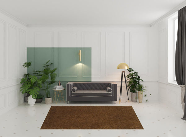 Homeroots 6' X 9' Brown Shag Tufted Handmade Stain Resistant Area Rug Brown Polyester 508993