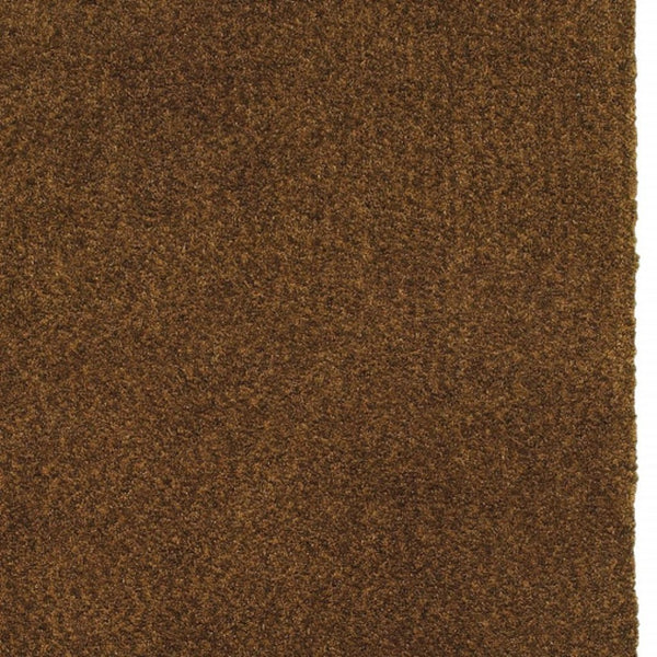 HomeRoots 10' Handmade Brown Shag Tufted Area Rug - Plush, Stain Resistant, Ideal for Living and Family Rooms 6' X 9' 508993