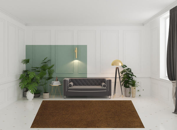 Homeroots 8' X 11' Brown Shag Tufted Handmade Stain Resistant Area Rug Brown Polyester 508994