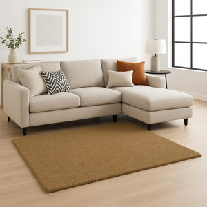 HomeRoots 10' Luxurious Handmade Rich Gold Shag Area Rug – Soft, Stain-Resistant, Perfect for Cozy Living Spaces 8' X 11' 508999