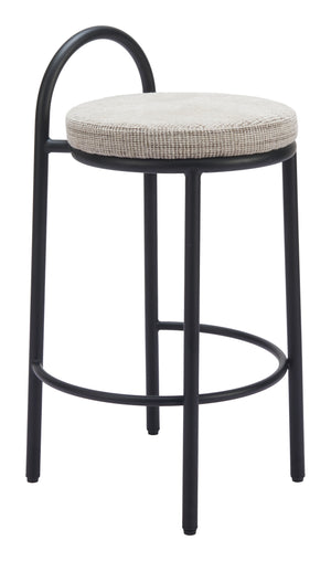 Sisal Counter Stool - Set of 2 Beige Tweed 110096 Zuo Modern