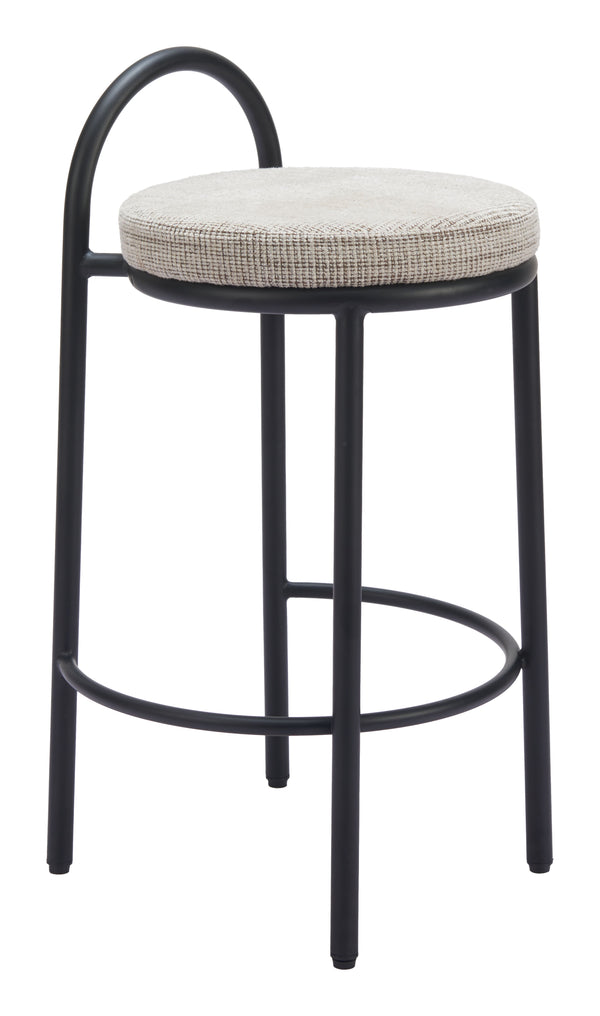 Sisal Counter Stool - Set of 2 Beige Tweed 110096 Zuo Modern