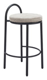 Sisal Counter Stool - Set of 2 Beige Tweed 110096 Zuo Modern