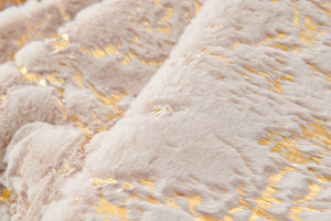 English Elm Luxury Chinchilla Faux Fur Gilded Beige Throw Blanket - Cozy, Elegant Design For Any Home Décor B030P233960