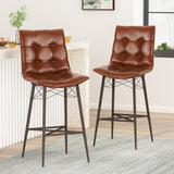 Christopher Knight Home® - Noble House - Pineview Contemporary Tufted Barstools - Set of 2