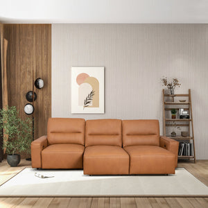 English Elm Grant Power Convertible Sofa Top Grain Leather Mid Century Queen Sleeper B183S00121