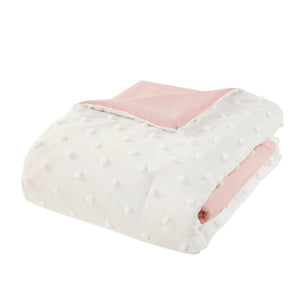 English Elm 3 Pcs King/Cal King Modern Colorblock Jacquard Comforter Set In Pink - Soft, Stylish & Easy Care B035P319870