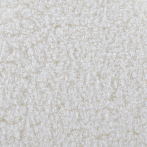 English Elm Ottoman Square White Woven Fabric Footrest for Contemporary Living Room or Bedroom B202P471506