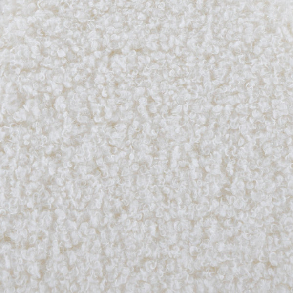 English Elm Ottoman Square White Woven Fabric Footrest for Contemporary Living Room or Bedroom B202P471506