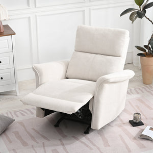 English Elm Manual Rocker Recliner Chair - Plush Gray Velvet Glider For Small Spaces, Home Theater & Nurseries W1028S00047