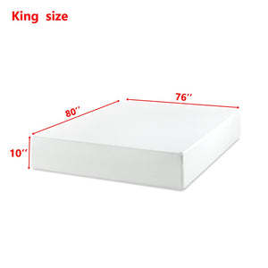 English Elm 10 Inch King Memory Foam Mattress Fiberglass Free Green Tea Charcoal Infused W311P371389
