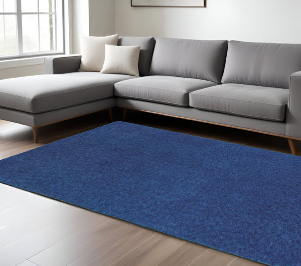 HomeRoots 10' Luxurious Blue Shag Hand-Tufted Area Rug - Soft, Durable, and Perfect for Family Spaces 10' X 13' 509002