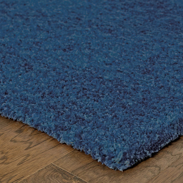 HomeRoots 10' Luxurious Blue Shag Hand-Tufted Area Rug - Soft, Durable, and Perfect for Family Spaces 3' x 5' 509003
