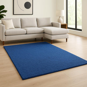 HomeRoots 10' Luxurious Blue Shag Hand-Tufted Area Rug - Soft, Durable, and Perfect for Family Spaces 6' X 9' 509005