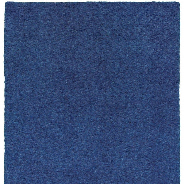 HomeRoots 10' Luxurious Blue Shag Hand-Tufted Area Rug - Soft, Durable, and Perfect for Family Spaces 8' X 11' 509006