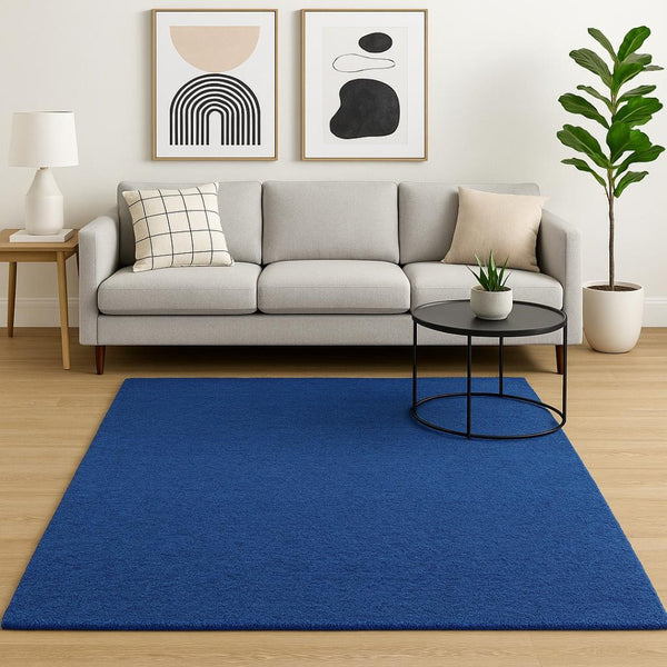 HomeRoots 10' Luxurious Blue Shag Hand-Tufted Area Rug - Soft, Durable, and Perfect for Family Spaces 8' X 11' 509006