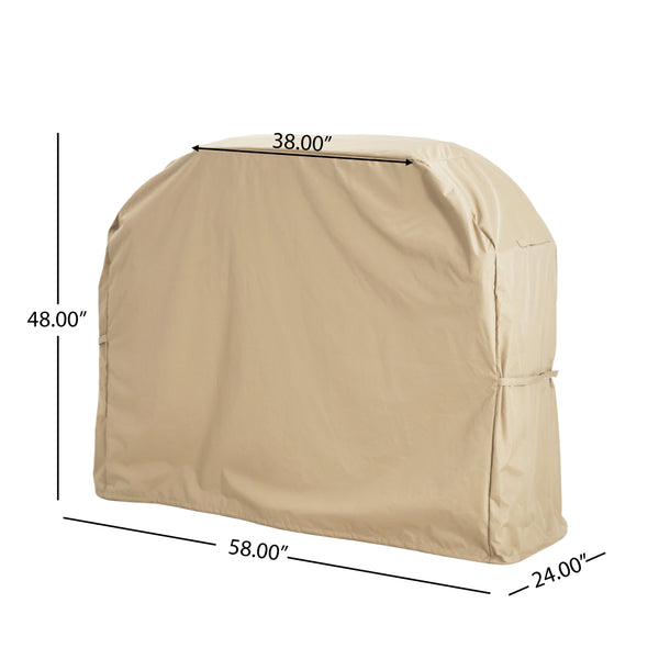 English Elm Christopher Knight Home® - SHIELD BBQ Grill Cover Beige - Reinforced Double-Stitch, Easy Access Handles, Weather-Resistant Patio Guard N775P230628B