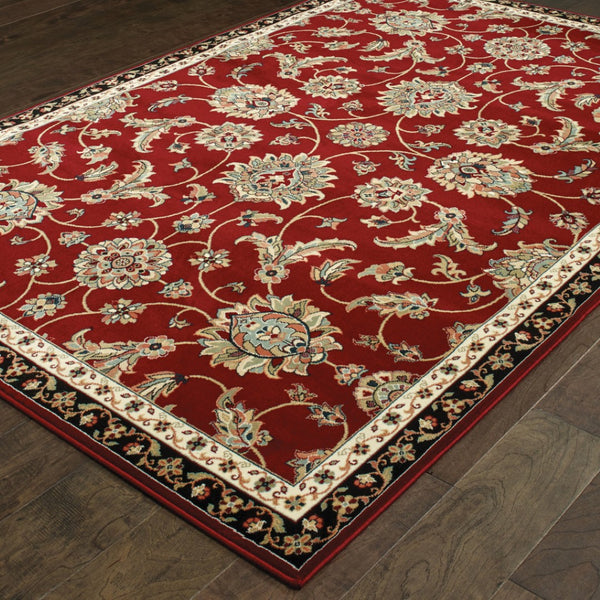 HomeRoots 4' Vibrant Oriental Power Loom Area Rug - Stain Resistant, Durable, Stylish for High-Traffic Spaces 4' X 6' 509129