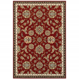 HomeRoots 4' Vibrant Oriental Power Loom Area Rug - Stain Resistant, Durable, Stylish for High-Traffic Spaces 5' X 8' 509130