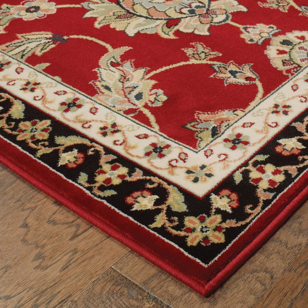 HomeRoots 4' Vibrant Oriental Power Loom Area Rug - Stain Resistant, Durable, Stylish for High-Traffic Spaces 5' X 8' 509130