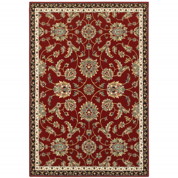 HomeRoots 4' Vibrant Oriental Power Loom Area Rug - Stain Resistant, Durable, Stylish for High-Traffic Spaces 10' X 13' 509133
