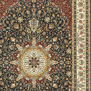 HomeRoots 5' Elegant Red and Ivory Floral Medallion Area Rug - Durable, Stain-Resistant Design for Any Room 8' X 11' 509146