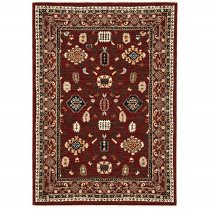 HomeRoots 2' Elegant Oriental Power Loom Runner Rug - Stain Resistant, Soft Pile, Perfect for Hallways & Entryways 3' x 5' 509182