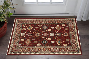 HomeRoots 2' Elegant Oriental Power Loom Runner Rug - Stain Resistant, Soft Pile, Perfect for Hallways & Entryways 3' x 5' 509182