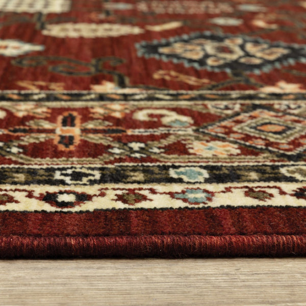 HomeRoots 2' Elegant Oriental Power Loom Runner Rug - Stain Resistant, Soft Pile, Perfect for Hallways & Entryways 3' x 5' 509182