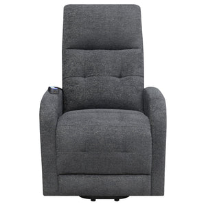 English Elm Lyle Charcoal Power Lift Massage Chair with Heat, USB Remote, Gel Memory Foam & Dual Storage Pockets B062P333409