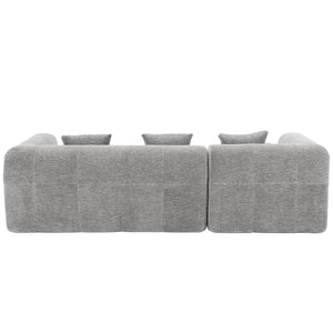 English Elm 101.2" Modular Chenille Sectional Sofa with Tufted Cushions and Deep Seating for Living Room N719S001890R