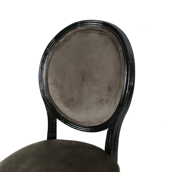 English Elm Christopher Knight Home® - Kd Dining Chair - Elegant Grey Velvet Upholstered Seat With Iconic Round Backrest & Fluted Legs 60352.00NVLT
