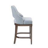 Madison Park Jillian Transitional Counter  Stool with Swivel Seat MP104-0510 Blue