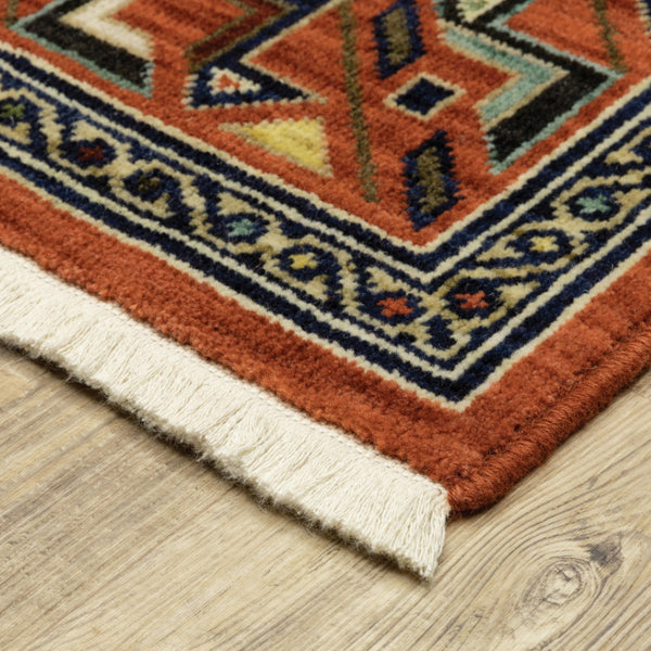 HomeRoots 2' Vibrant Oriental Power Loom Runner Rug - Stain Resistant, Classic Fringe for Hallways & Entryways 2' x 6' 509201