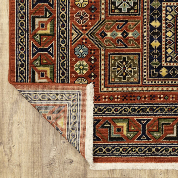HomeRoots 2' Vibrant Oriental Power Loom Runner Rug - Stain Resistant, Classic Fringe for Hallways & Entryways 2' x 6' 509201