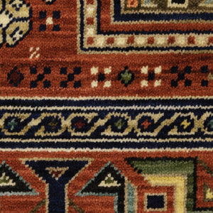HomeRoots 2' Vibrant Oriental Power Loom Runner Rug - Stain Resistant, Classic Fringe for Hallways & Entryways 3' X 5' 509202