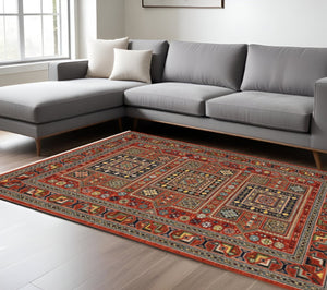 HomeRoots 2' Vibrant Oriental Power Loom Runner Rug - Stain Resistant, Classic Fringe for Hallways & Entryways 8' X 11' 509205