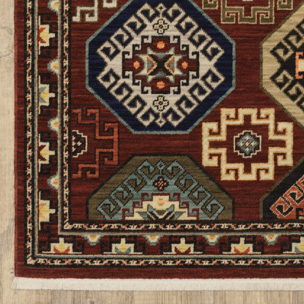 HomeRoots 2' Elegant Oriental Power Loom Runner Rug - Stain Resistant, Fringed Tassels, Durable & Stylish Accent 2' x 6' 509208